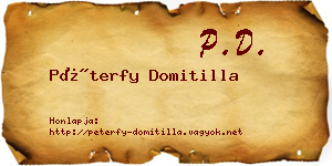 Péterfy Domitilla névjegykártya